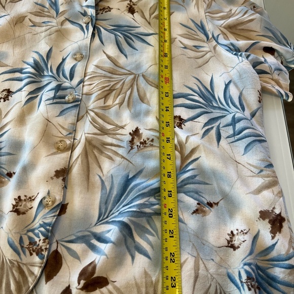 Alfred Dunner vintage button up scalloped hem women’s size 16 linen blend - Picture 7 of 7